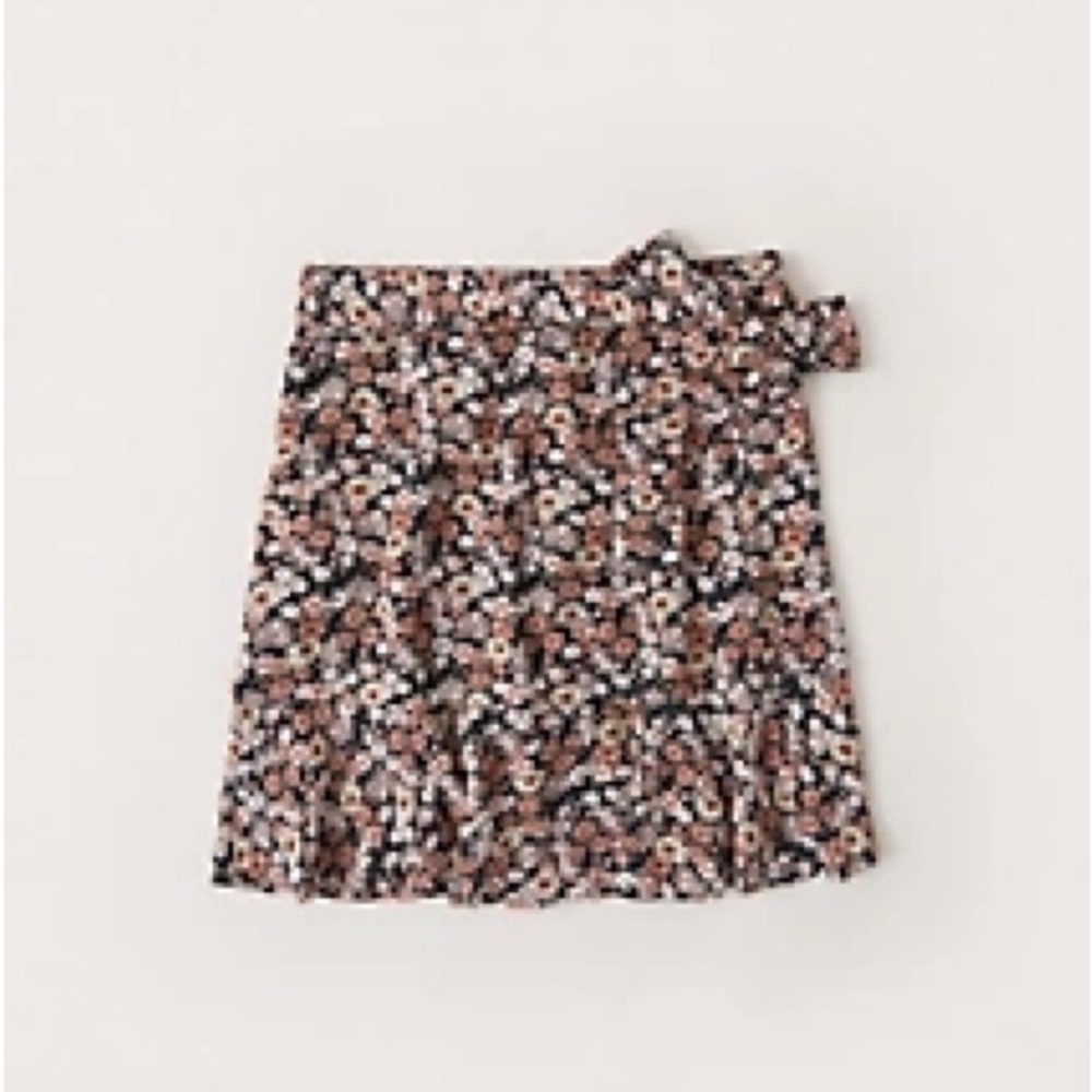 A&F Floral Ruffle Hem Mini Skirt